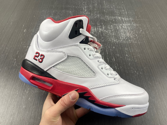 Air Jordan 5 Retro Fire Red Black Tongue (2013)  136027-120