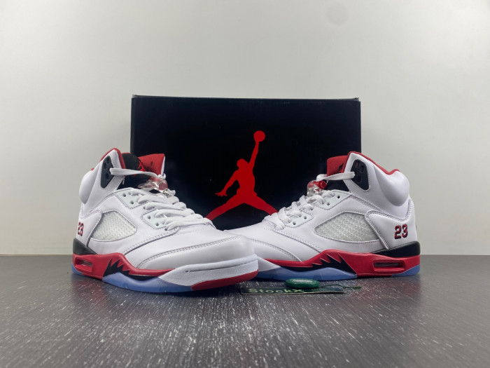 Air Jordan 5 Retro Fire Red Black Tongue (2013)  136027-120