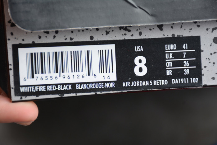 JORDAN 5 RETRO FIRE RED SILVER TONGUE (2020) - DA1911-102