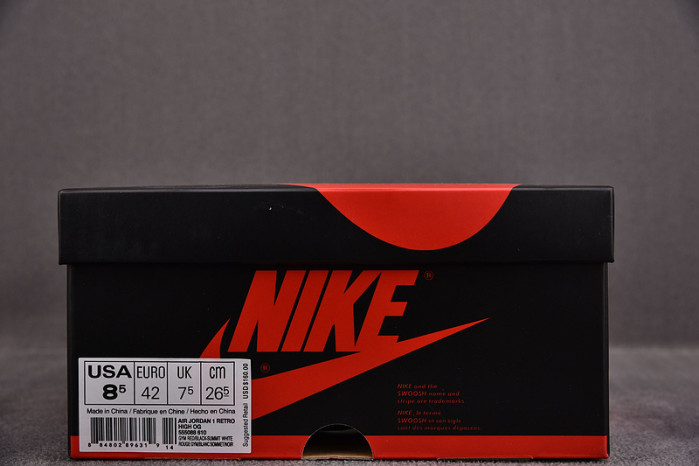 AIR JORDAN 1 RETRO HIGH BRED TOE OG 555088-610