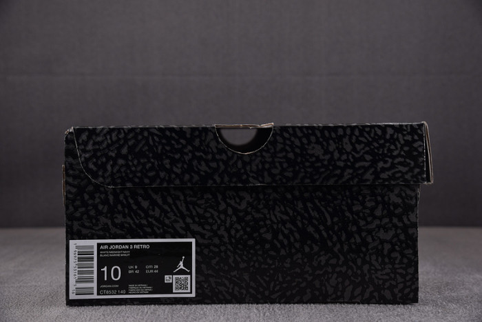 Air Jordan 3 White Midnight Navy CT8532-140